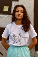 Load image into Gallery viewer, Robotica Series: EXHIBITIONISTS - White T Shirt
