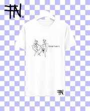 Load image into Gallery viewer, Robotica Series: EXHIBITIONISTS - White T Shirt
